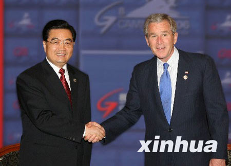 胡錦濤布什會晤積極評價中美關係發展現狀