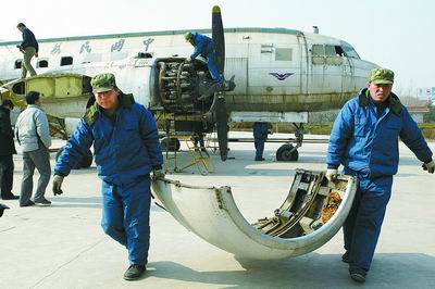 毛澤東專機鄭州拆解兩天後運往中國民航博物館