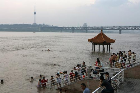 組圖：長江今年最大洪峯通過武漢