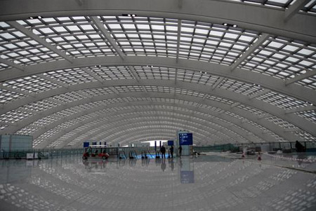 組圖：首都國際機場T3航站樓模擬登機演練
