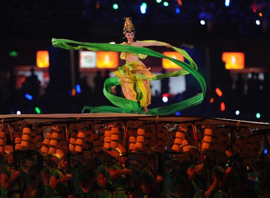 图文-2008北京奥运会开幕式 美女绚丽舞蹈表演