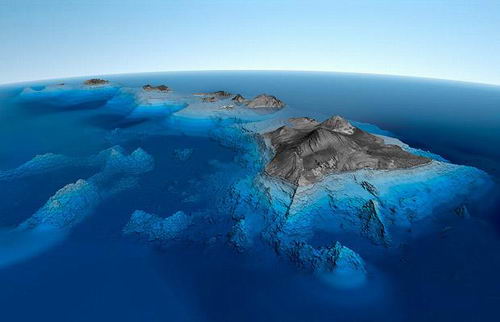 世界遗产太空照:夏威夷火山国家公园-夏威夷