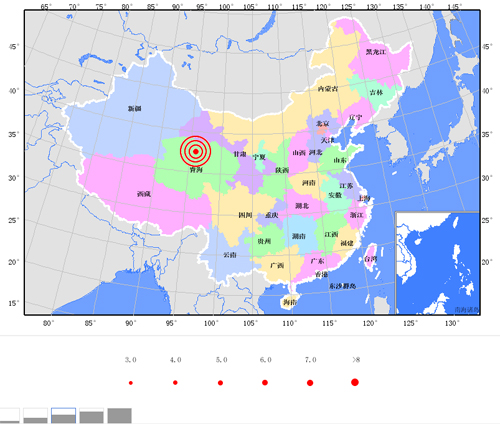 中國地震局派現場工作組赴青海海西震區