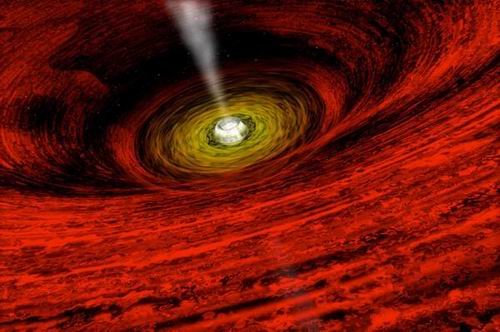黑洞侵入吞噬恒星 形成宇宙闪光喷射流(图)-黑洞