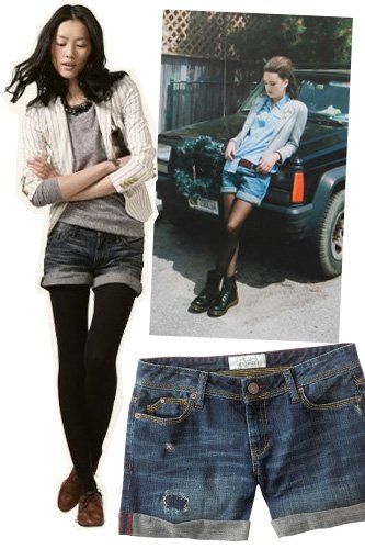 长短叠穿混搭 夏装变秋装(图)-搭配,混搭,牛仔,蕾