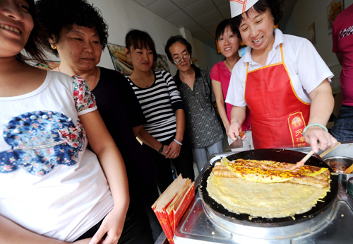 天津煎饼果子项目启动 助下岗失业人员创业-