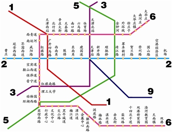 地铁2号线延长至天津机场6号线抵海河教育园