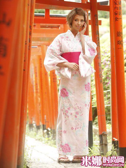 花朵日系甜美<em>浴衣</em> 和风夏季时尚美丽-邻家<em>女孩</em>