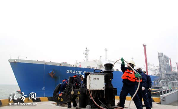 雪中送“氣” 天津LNG成功接卸6.4萬噸天然氣