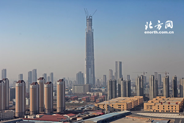 天津117突破500米 成世界第8座超500米摩天大樓