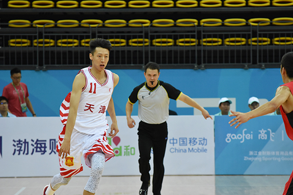 天津青年男篮82比72胜江苏队 获本届全运会首