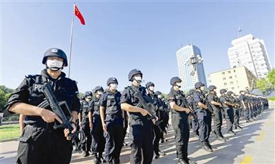 天津滨海新区公安局举行应急处突队启动仪式