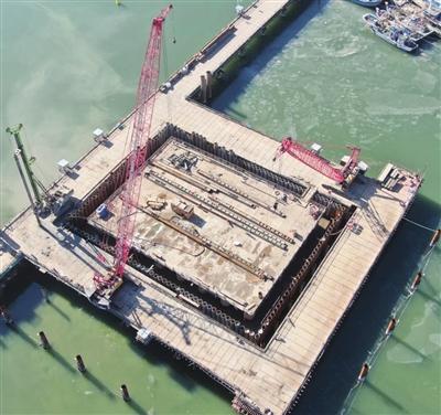 Z4线跨永定新河大桥工程正式进入下部结构施工阶段
