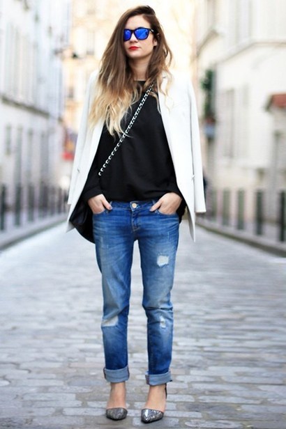 露出脚踝 春季出街卷起裤腿才更潮