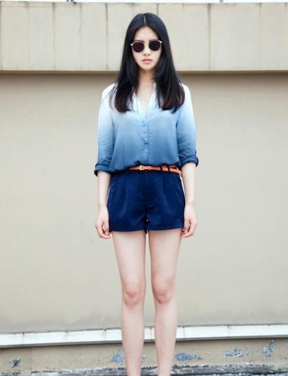 街头潮人最爱衬衫 短裤 清凉优雅搭配【图】
