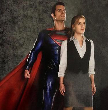 饰演超人的演员亨利-卡维尔,还有今年奥斯卡提名的超人女朋友艾米