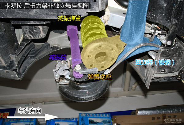 51mm】 一汽豐田全新卡羅拉底盤解析 卡羅拉後懸掛為扭力梁式