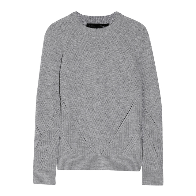 proenza schouler灰色羊毛棱纹毛衣,约合rmb 3030