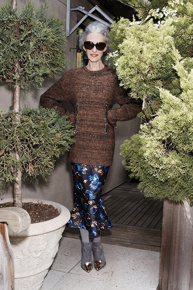 67岁银发红唇的时尚潮奶奶linda rodin