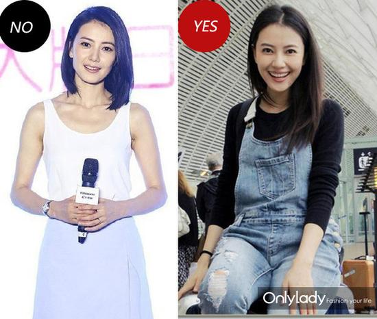 高圆圆对比照对于五官条件比较好的姑娘,头发扎起来也会让头围看上去