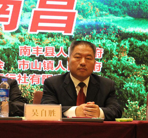 南丰县委书记吴自胜出席发布会并致辞
