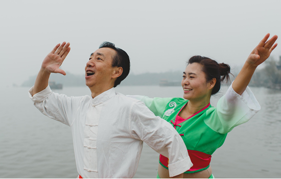 (图为非物质文化遗产-洞庭渔歌的表演)