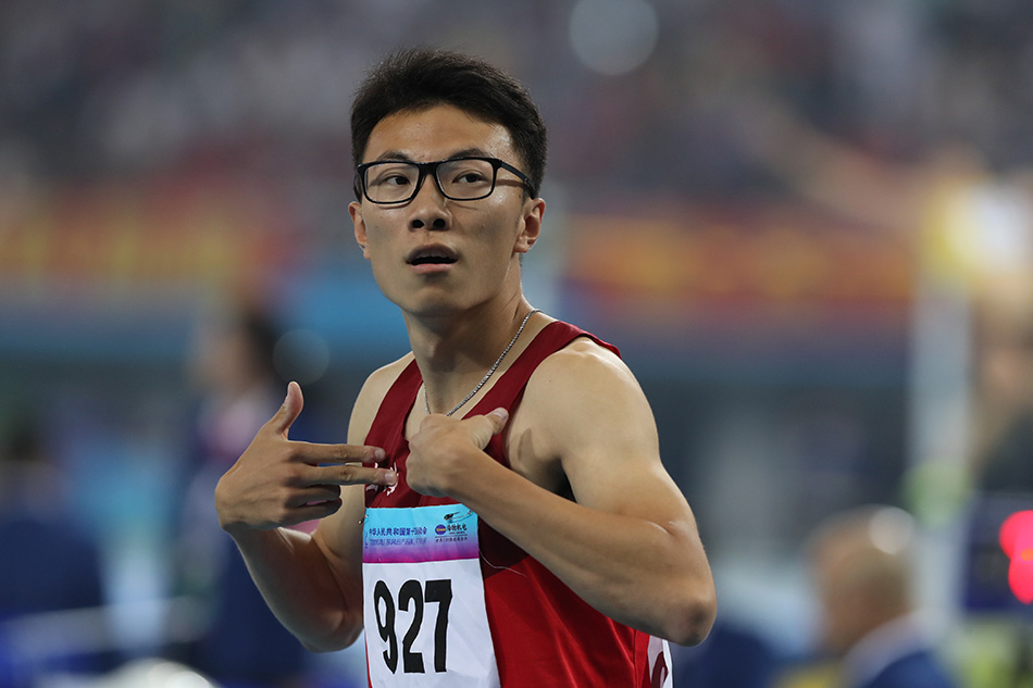 田径男子400米决赛 上海队郭钟泽夺冠