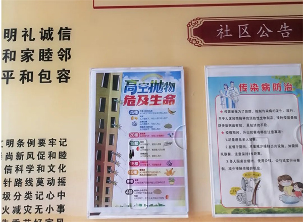 双港镇林景家园社区开展禁止高空抛物守护头顶安全宣传活动