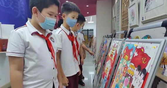 万全小学开展"喜迎二十大 我的中国梦"主题展-新闻中心-北方网
