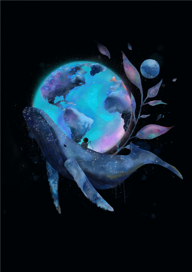 作者:钟芸佳作品名称:鲸落作品介绍:鲸落海底哺众生,这泱泱土地托举了