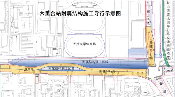鞍山西道施工路段交通组织将进行如下调整:天津北方网讯:因地铁7号线