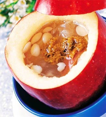 无花果南北杏炖苹果